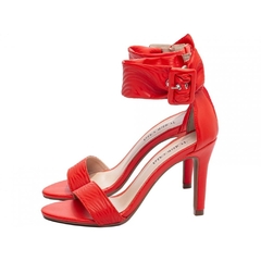 Sandália Feminina Salto 9,5cm Vermelho - Paixão e Conforto em Cada Passo - loja online