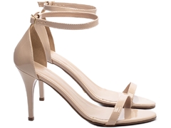 Imagem do Sandália Elegance Arrasadora Salto Fino Alto 9,5cm Amêndoa