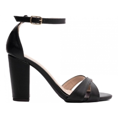 Sandália Preta Elegante Salto 8,5cm - Sofisticação e Conforto - comprar online
