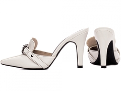 Sapato Scarpin Glamour - Salto Cone 9cm - Napa Off White - comprar online