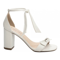 Sandália Feminina de Amarrar - Salto 8,5 cm - Off White na internet