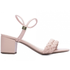 Elegância e Conforto - Sandália Feminina Salto 5,5cm Robusto em Rosa - comprar online