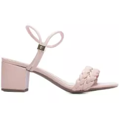Elegância e Conforto - Sandália Feminina Salto 5,5cm Robusto em Rosa - comprar online
