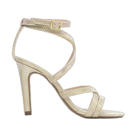 Sandália Feminina Elegante Ouro Light - Salto Fino 9,5cm - Torricella - comprar online