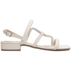Sandália Feminina Sofisticada Off White - Salto Baixo 2,5cm - Torricella - comprar online