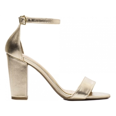 Sandália Salto 8,5cm - Glamour Luxo e Conforto - Ouro Light - comprar online