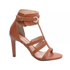 Sandália Feminina Salto 9,5cm Caramelo - Elegância e Conforto em Cada Passo na internet