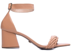 Sandália Napa Blush Salto Bloco Grosso Baixo 7 cm - Coleção Finest 2025 - Antiderrapante - comprar online