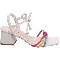 Sandália Multicolorida Confortável - Salto 5,5 cm - Antiderrapante na internet