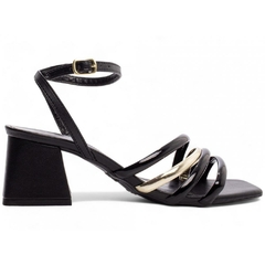 Sandália Preta Confortável - Salto 5,5 cm - Antiderrapante - comprar online