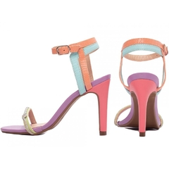 Sandália Feminina Salto 9,5cm Multicolorida - Estilo e Conforto em Cada Passo - Calcadospravc | Loja de Calçados