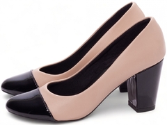 Scarpin Boneca Bico Redondo Inovador Salto 7cm em Rose na internet