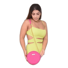 Bolsa SANTUCCI Feminina Redonda Pequena Rosa - loja online