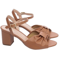 Imagem do Sandália Feminina Caramelo - 6 cm - Fivela Dourada