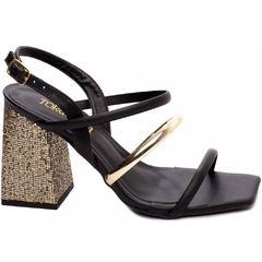 Sandália Feminina: Elegância em Napa e Glitter - Salto 9cm na internet