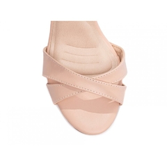Sandália Glamour Exuberante Salto 8,5 cm - Elegancia em Bege