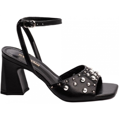 Sandália Salto Bloco - Fivela Prata e Cacharrel Confort - 7,5cm - Coleção Verão Glamour na internet