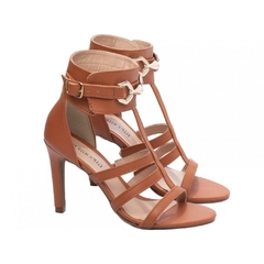 Imagem do Sandália Feminina Salto 9,5cm Caramelo - Elegância e Conforto em Cada Passo