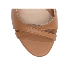 Sandália Feminina Caramelo - 8,5 cm - Fivela Dourada