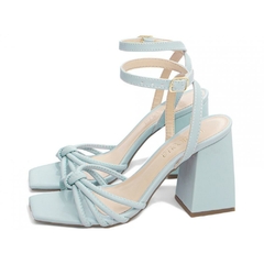 Sandália Azul Confortável - Salto 9 cm - Antiderrapante - loja online