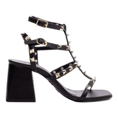 Sandália Preta Confortável - Salto 7 cm - Antiderrapante - comprar online
