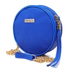 Bolsa SANTUCCI Feminina Redonda Pequena Azul - comprar online