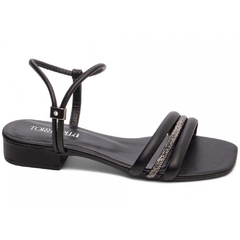 Sandália Feminina Preta - Salto Baixo 2,5cm - Torricella na internet