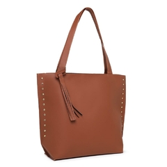 Bolsa SANTUCCI Feminina Rebite Grande Marrom - comprar online