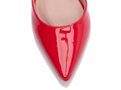 Imagem do Scarpin Aberto com Fivela Salto 9cm| Luxo e Glamour em Vermelho