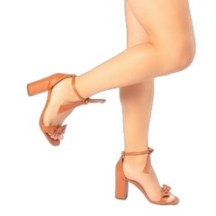 Sandália Feminina de Amarrar - Salto 8,5 cm - Caramelo - comprar online