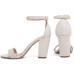 Sandália Off White Confortável - Salto 9 cm - Antiderrapante na internet