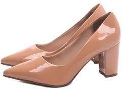 Scarpin Salto Bloco Blush - Salto 8,5 cm - Verniz Blush na internet