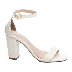 Sandália Salto 8,5cm - Charme Off White: Elegância & Conforto na internet