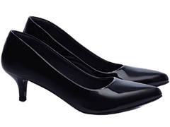 Sapato Scarpin Verniz Preto - Salto Fino 5,5 cm - Antiderrapante - Calcadospravc | Loja de Calçados