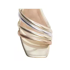 Sandália Multicolorida Confortável - Salto Robusto 5,5 cm - Antiderrapante