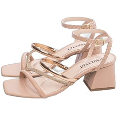 Sandália Rosê com Strass - Salto 5,5 cm - Antiderrapante - loja online