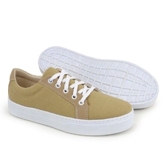 Tênis Casual Feminino Nude - Elegância e Conforto Modernos na internet