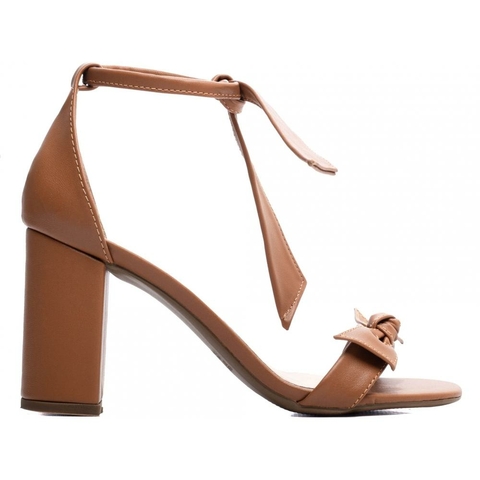 Sandália Feminina de Amarrar - Salto 8,5 cm - Caramelo - comprar online