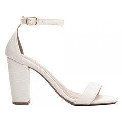 Sandália Salto 8,5cm - Charme Off White: Elegância & Conforto - comprar online