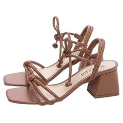 Sandália Caramelo Confortável - Salto 5,5 cm - Antiderrapante - loja online