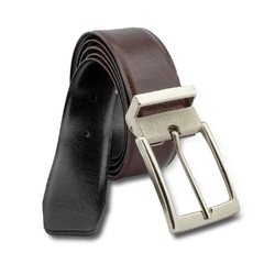 Cinto Masculino 3 cm Dupla Face Café e Preto - comprar online