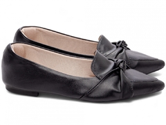 Sapatilha Mocassim Feminino Bico Fino - Elegância e Conforto em Napa Preto - loja online