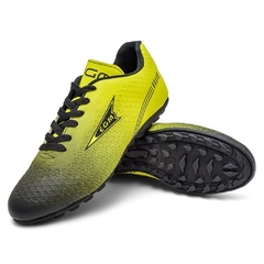 Chuteira EGM Masculina Bravo Society ( quadra ) Preta e Verde Limão - comprar online