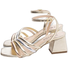 Sandália Multicolorida Confortável - Salto Robusto 5,5 cm - Antiderrapante - loja online