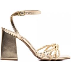 Sandália Luxo - Ouro Light: Elegância e Conforto com Salto Grosso de 9 cm - comprar online