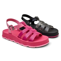 Kit 2 Sandálias Papete Infantil Meninas Brilhante Confort para Pequenas Fashionistas - comprar online
