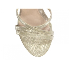 Sandália Feminina Elegante Ouro Light - Salto Fino 9,5cm - Torricella