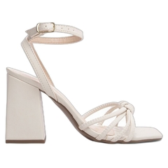 Sandália Off White Confortável - Salto 9 cm - Antiderrapante - comprar online