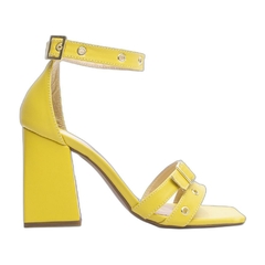 Sandália Feminina Amarela - 9 cm - Ilhós Dourado - comprar online