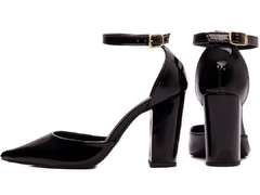 Scarpin Aberto com Fivela Salto 9cm| Luxo e Glamour em Preto - comprar online